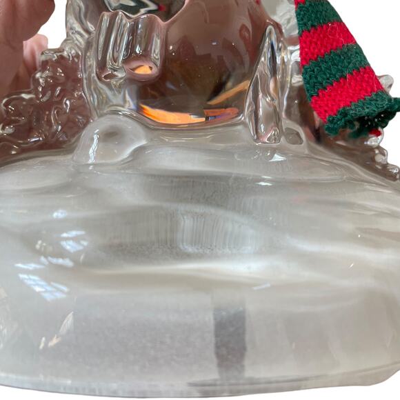 Cristal d'Arques Snowman Music Box Frosty Winter Christmas Holiday Decor France - Picture 7 of 15